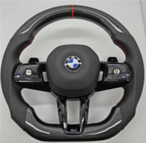 BMW M Performance carbon fiber steering wheel red stripe