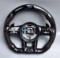 G63 forged carbon steering wheel red paddles